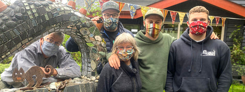 Krauter family wearing masks coronavirus