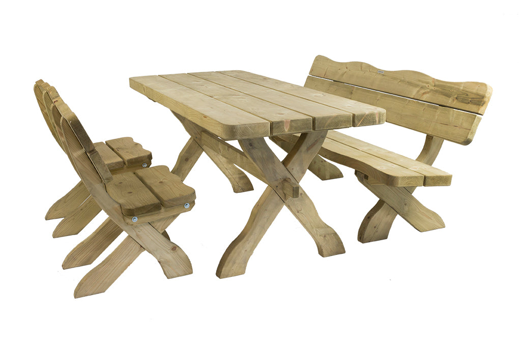maximavida houten tuinset provence tafel bank stoelen