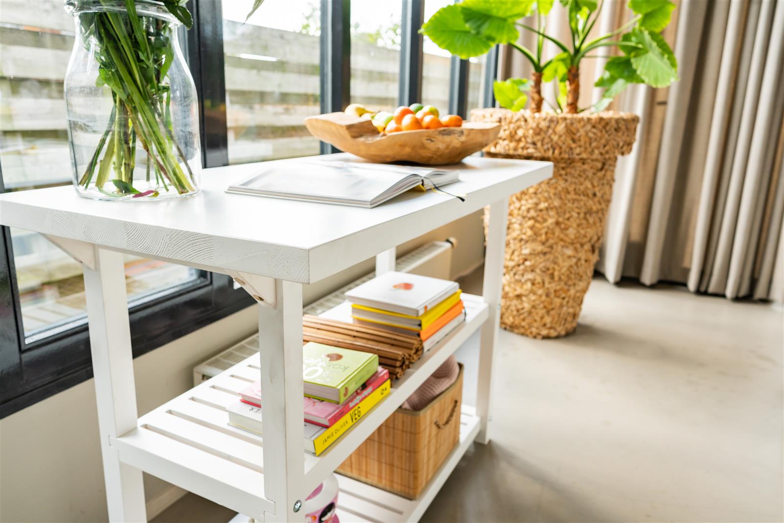 Opstand kijk in Riskant Prachtige witte houten keukentrolley van 120 cm kopen? | MaximaVida.com