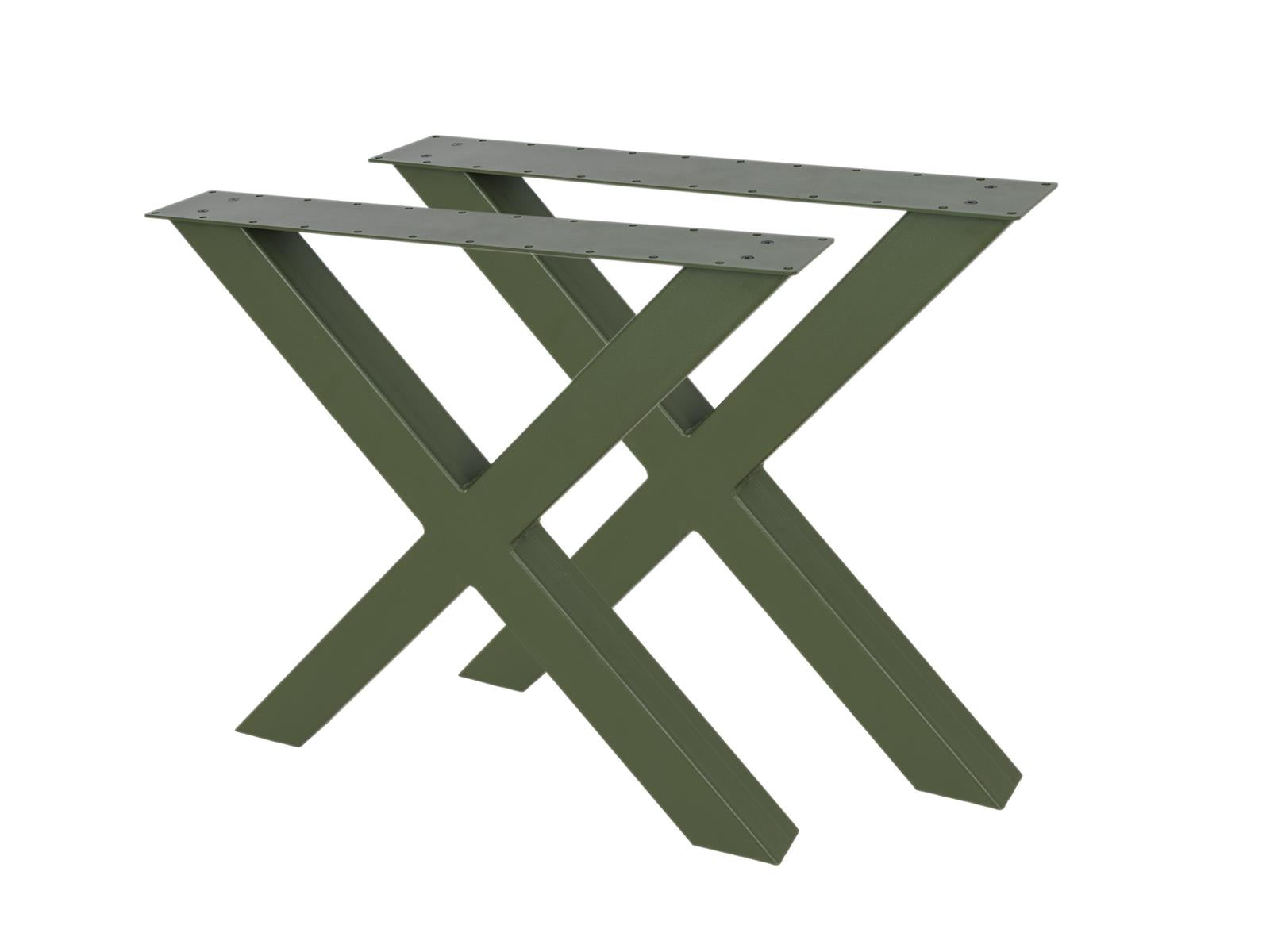 maximavida metalen picknicktafel onderstel new york legergroen gecoat doos per 2 stuks