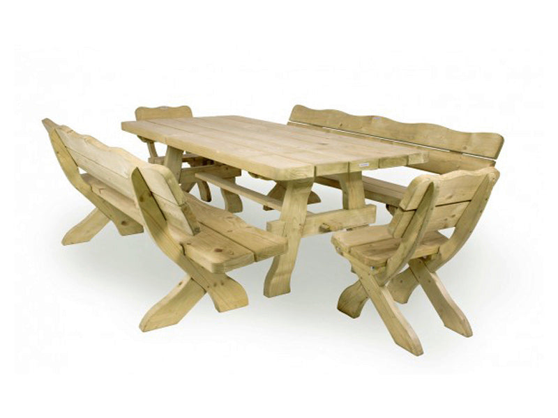 maximavida provence houten tuinset banken en 2 stoelen