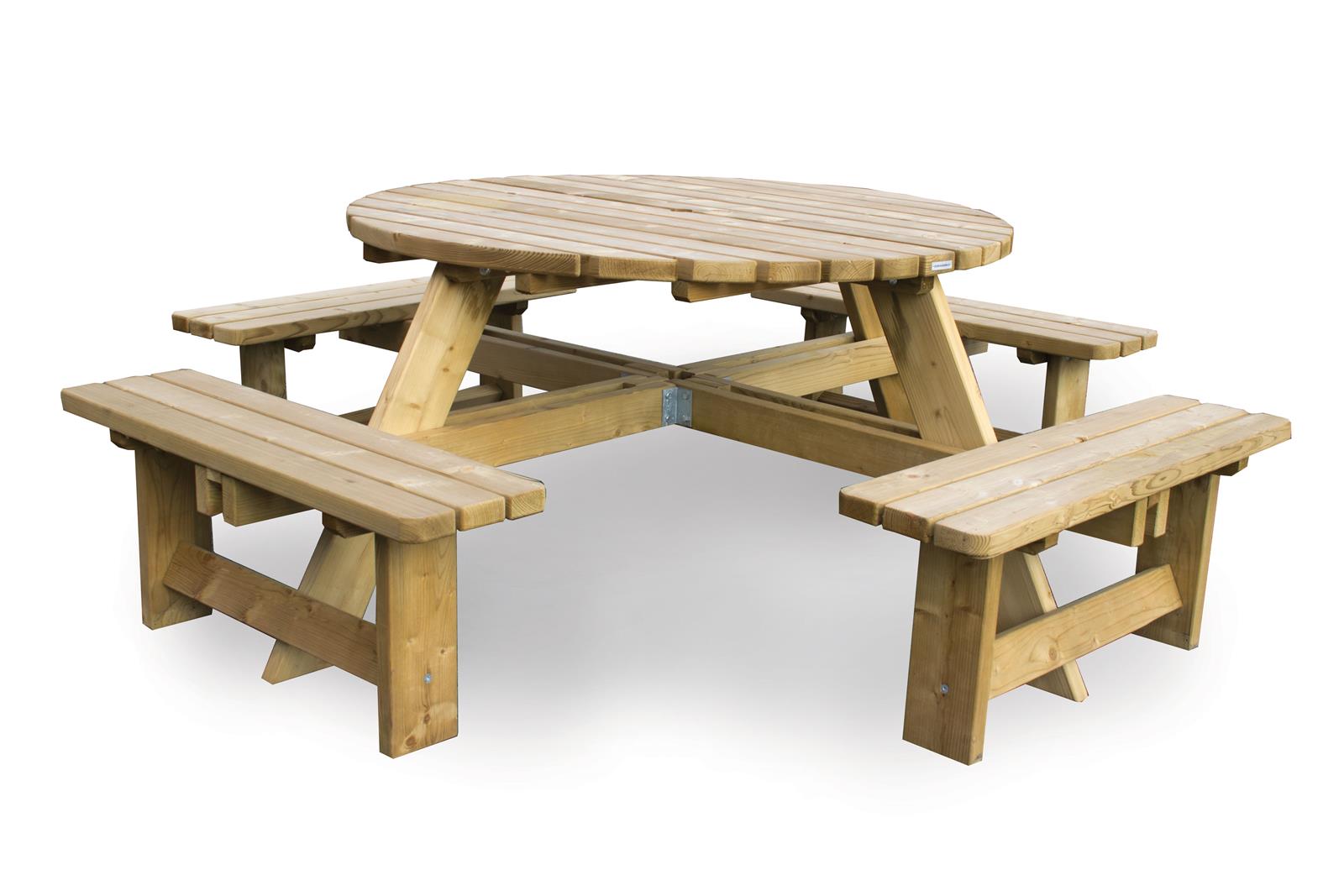 maximavida ronde houten picknicktafel tallinn detail 