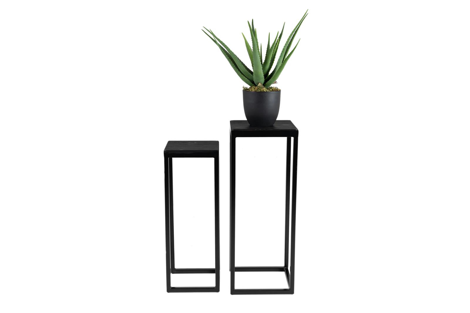 Handige set planten standaards zwart | MaximaVida.com
