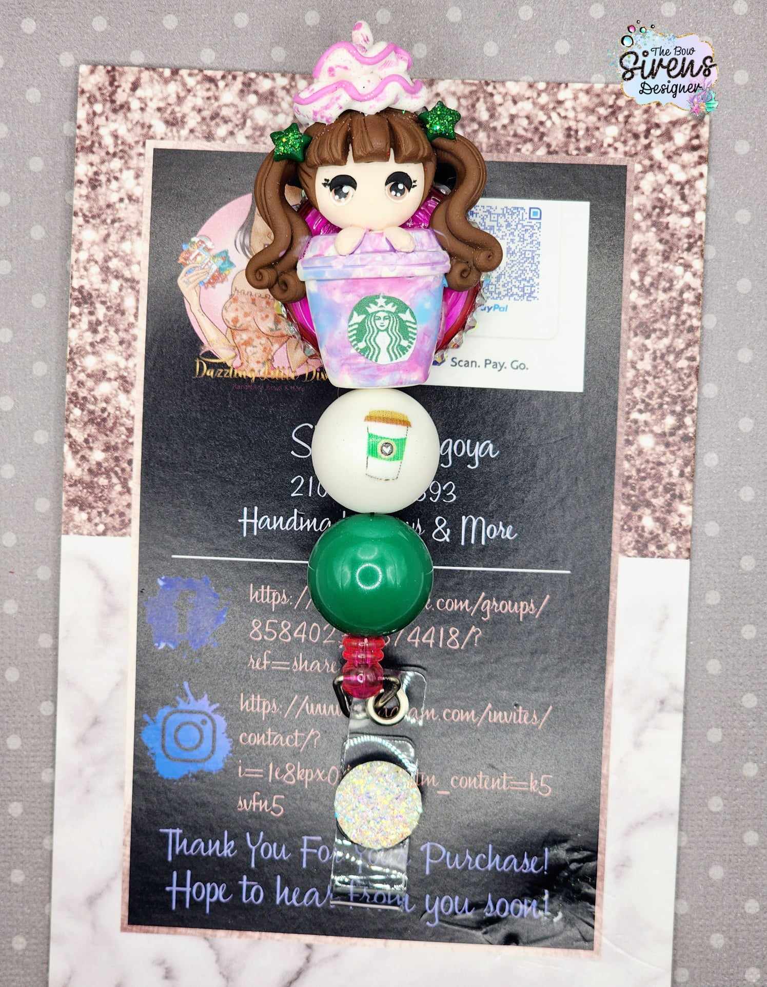 Coffee Girl Badge Reel