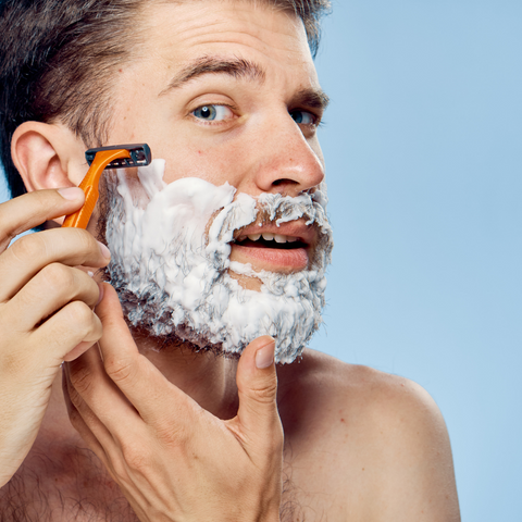 Men shaving