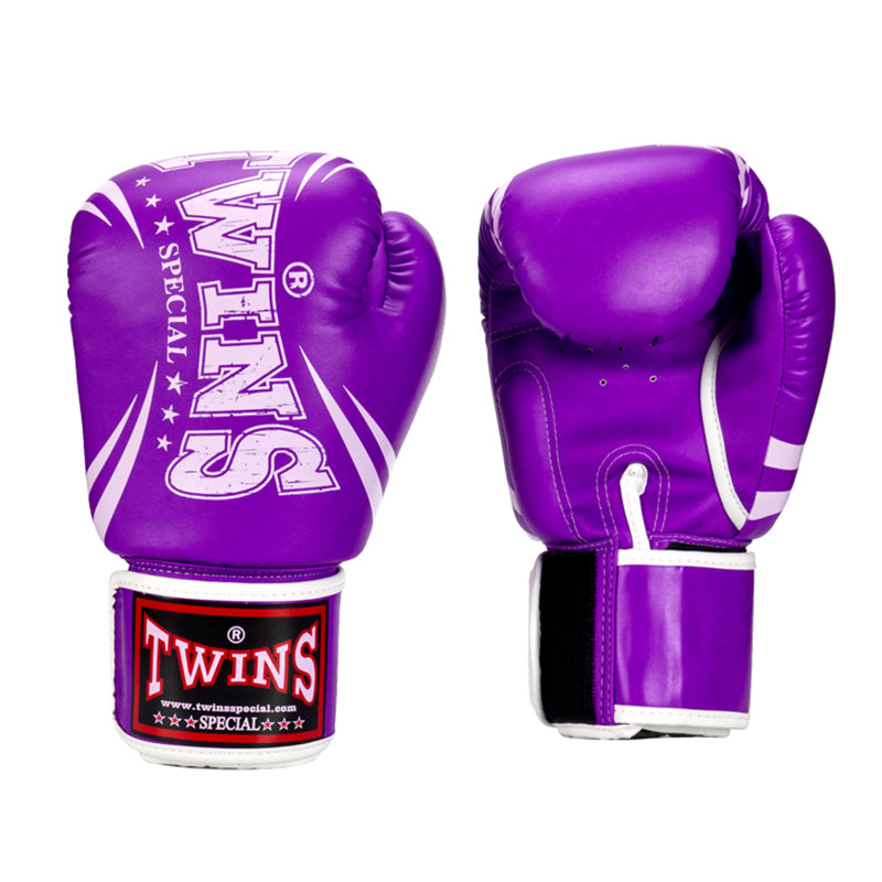 purple and gold boxing gloves