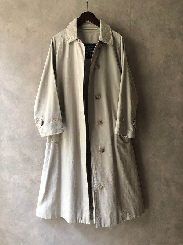 Vintage Burberry 一枚袖 カーキ玉虫 ステンカラーコート バーバリー