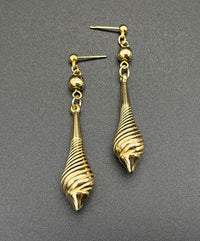 【USA輸入】ヴィンテージ ゴールド エキゾチック ピアス/Vintage Gold Exotic Post Earrings