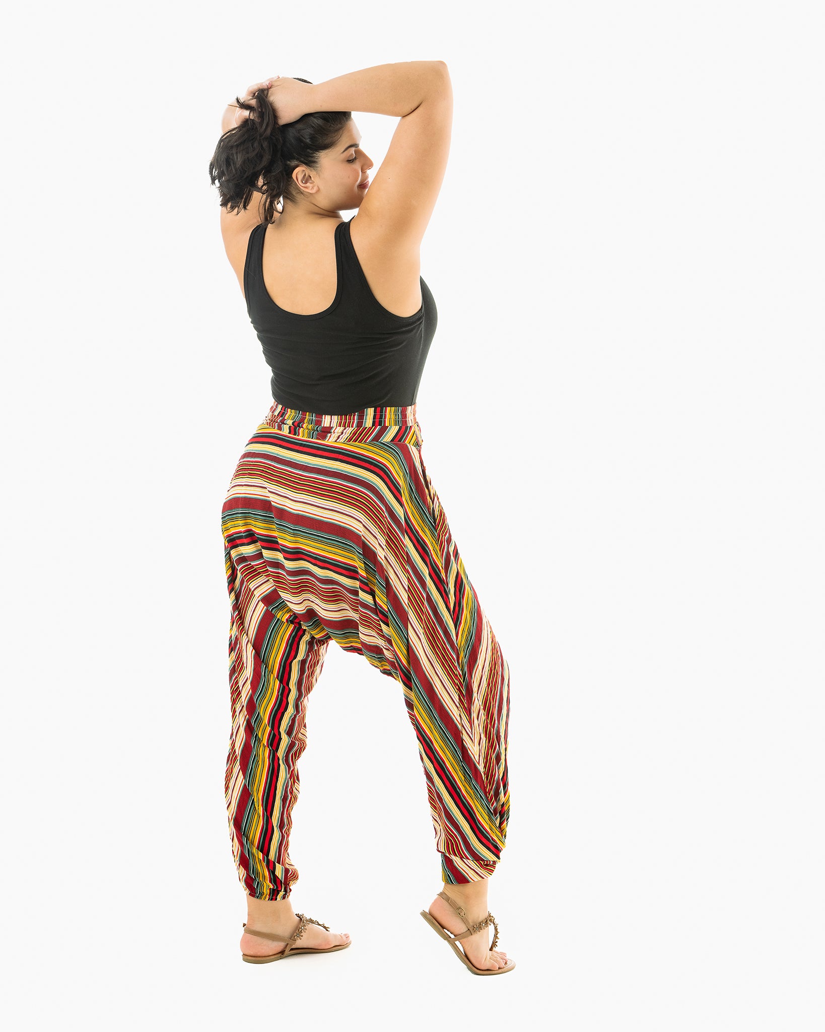 Mens yoga pants | Striped Harem Pants - Unisex Pants | Buddha Pants®