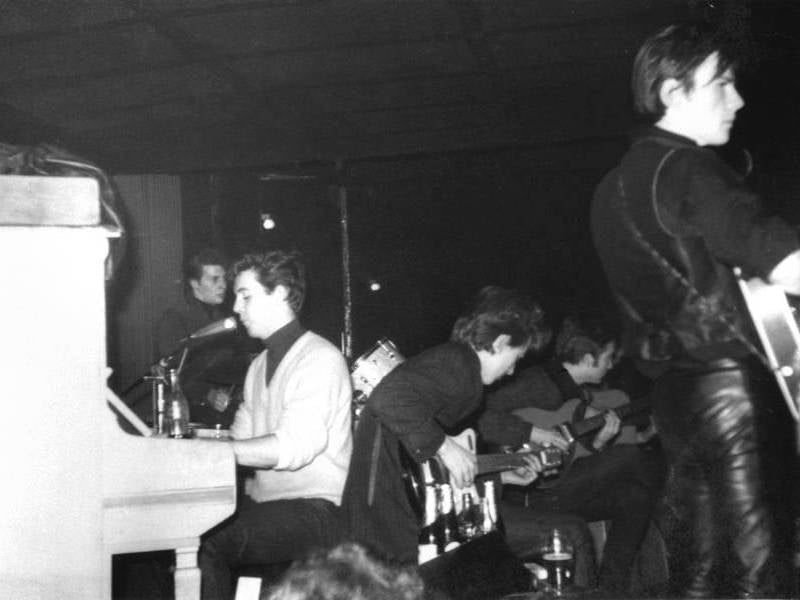 The Beatles performing at the Indra Club in Hamburg