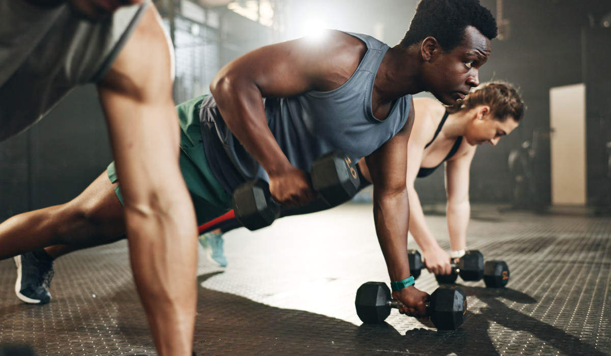 man exercising