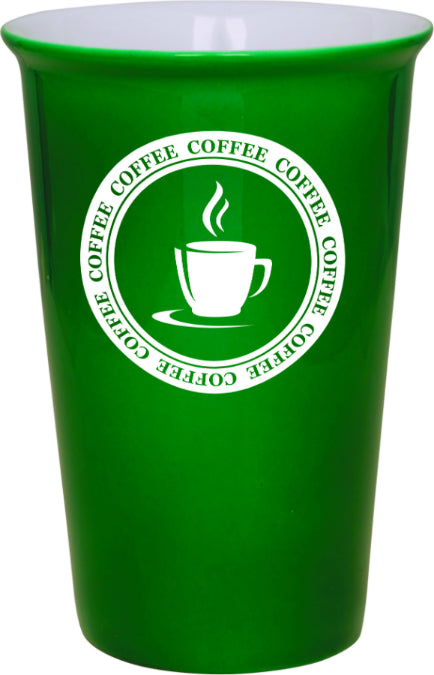 Engraved Custom Colored Ceramic Latte Mug - 14 oz. Coffee Mug