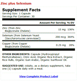 Zinc plus Selenium Supplement Facts