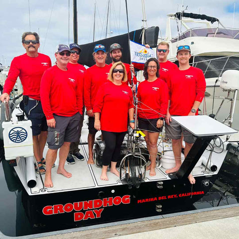 Crew onboard Sailboat