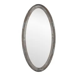 Wooden Wall Mirror With  Galvanized Metal Details - Rochester | Real Deals - Galvanized Mirror
