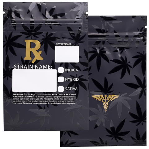 1 gram one designer printed custom mylar barrier bags wholesale bulk rx generic compliant dragon chewer caviar locker free shipping gold foil leaf strain indica hybrid sative