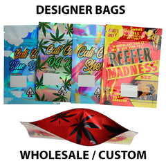 1/8th 3.5g Ounce Rx Generic Designer Custom Printed Mylar Bags (100 qt