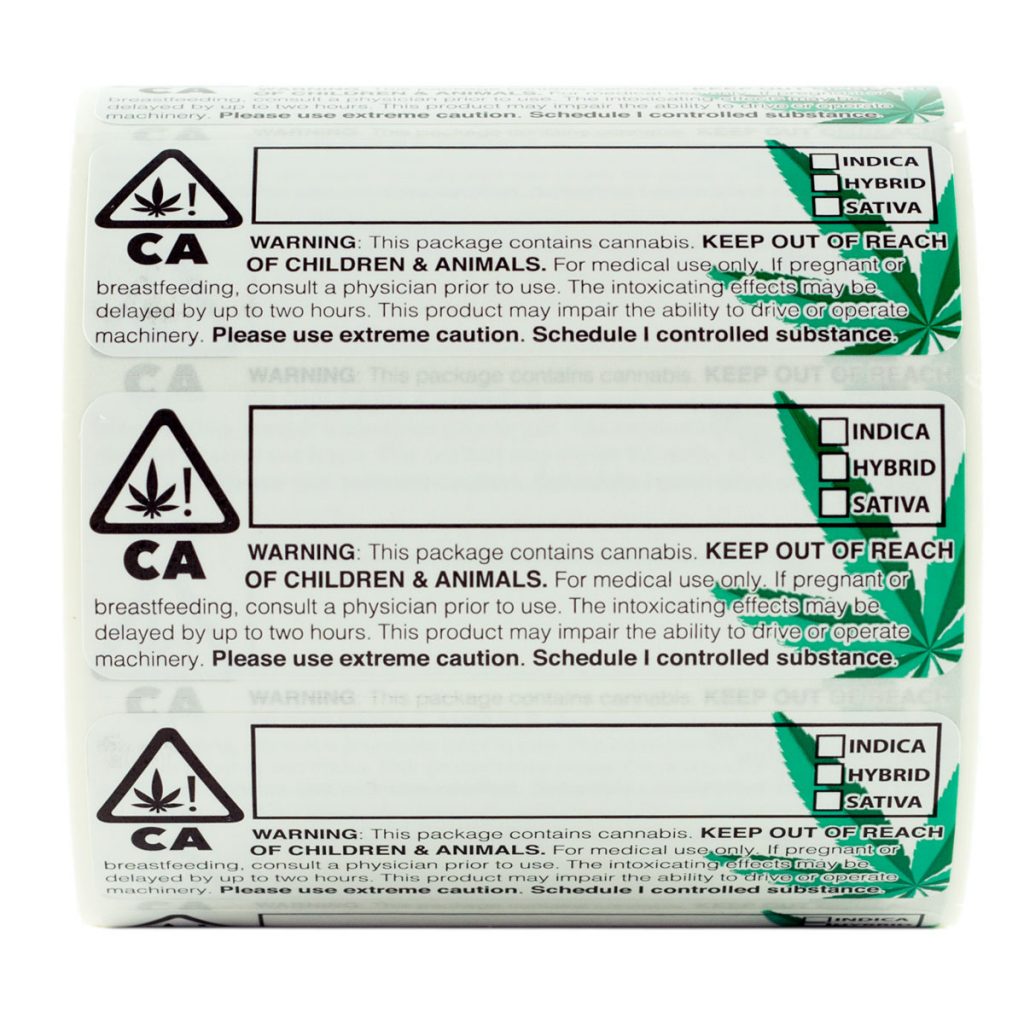 California V2 Universal Symbol Rx Compliant Marijuana Strain Labels (1