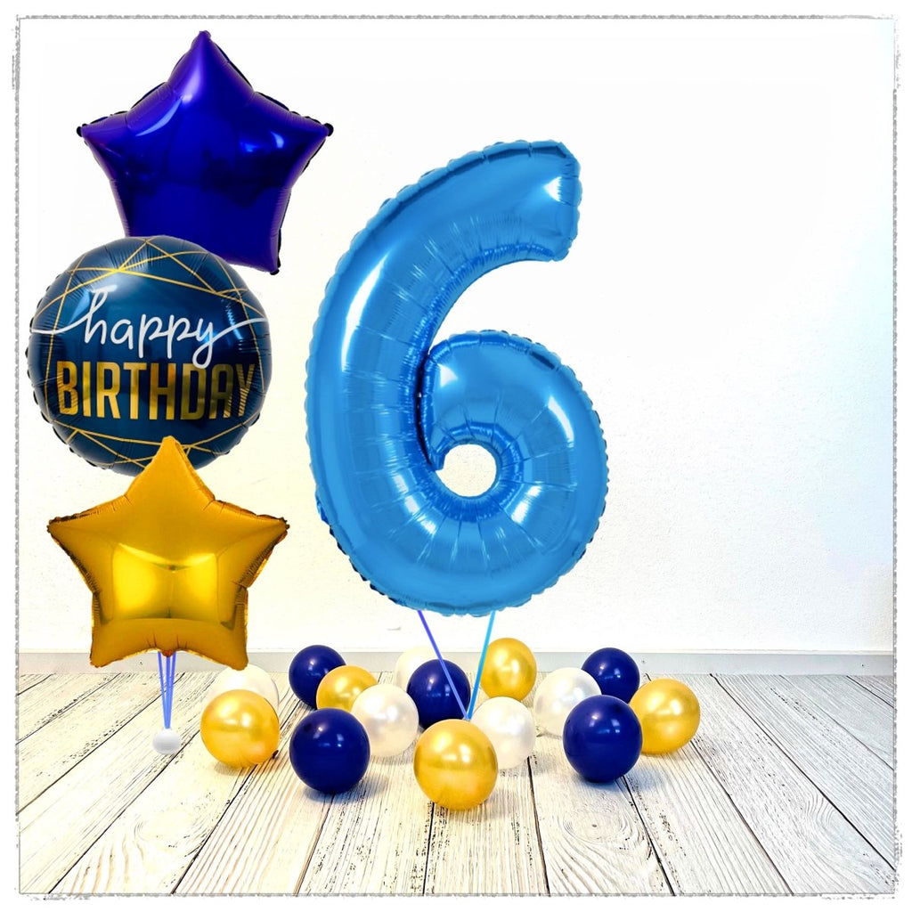 Bouquet de ballons joyeux anniversaire Ninja (Ninjago) (rempli d
