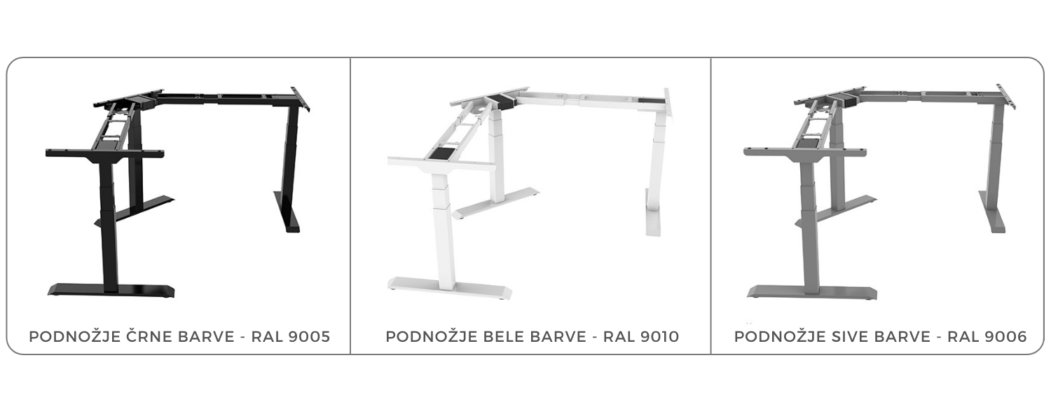 podnožje dvojne električne mize L