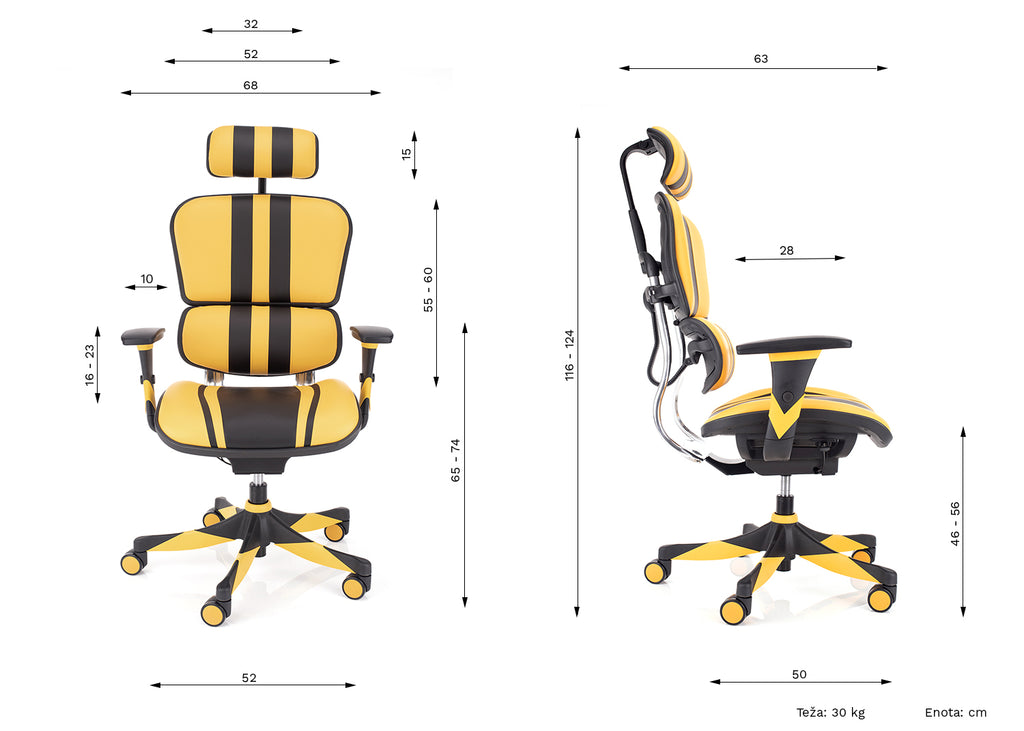 DIMENZIJE GAMING STOLA OBSESSION VIP