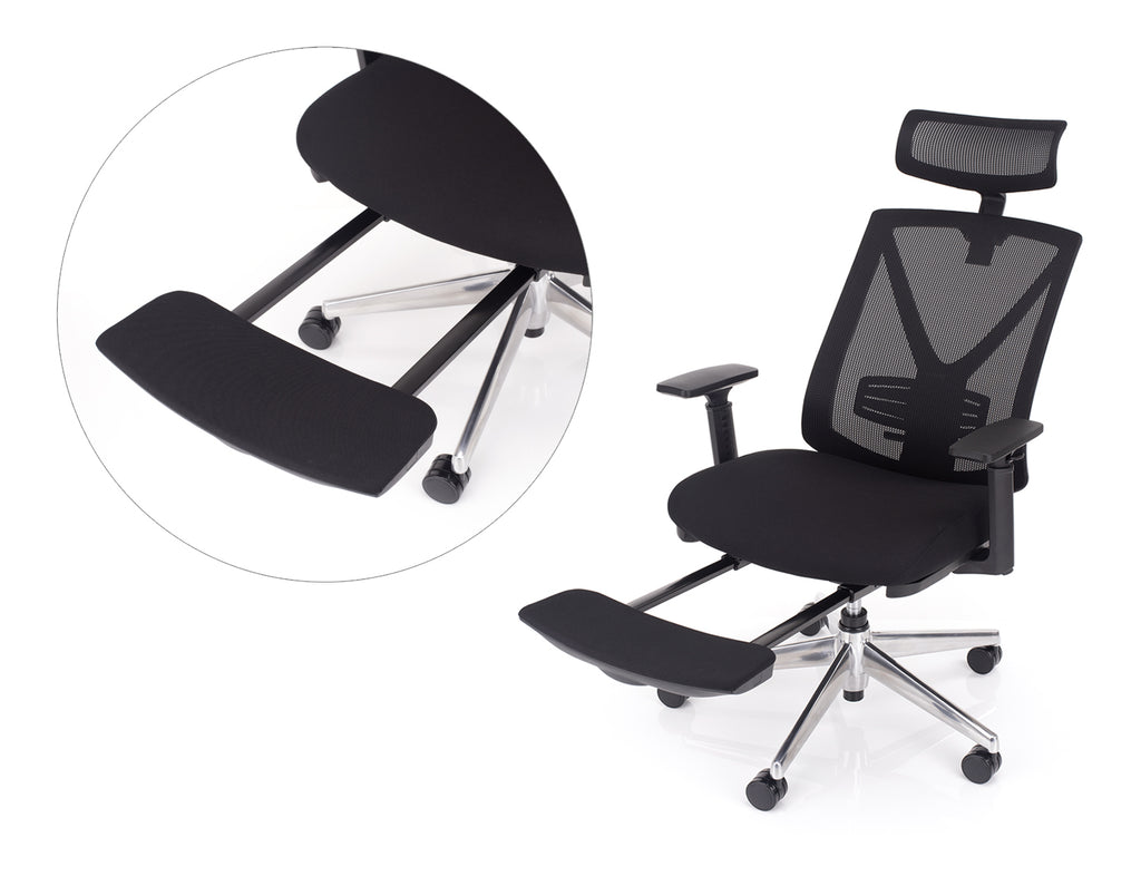 udobna kompjuterska stolica s osloncem za noge
