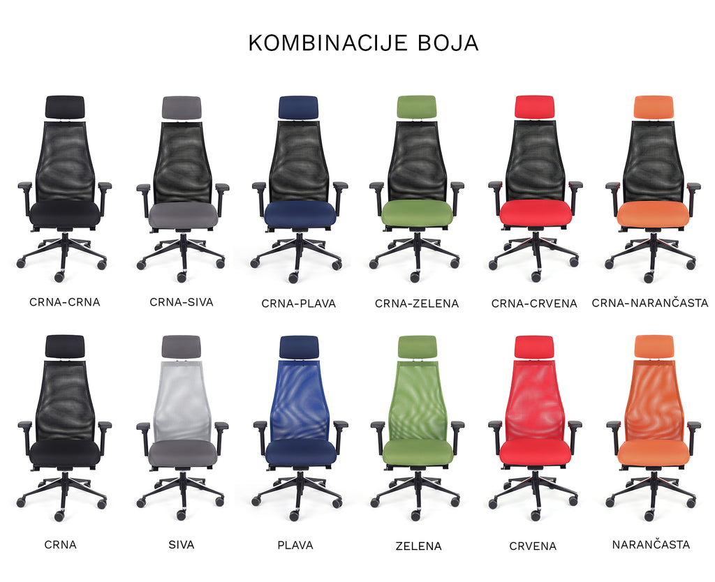 KOMBINACIJE BOJA UREDSKE STOLICE DYNAMIC