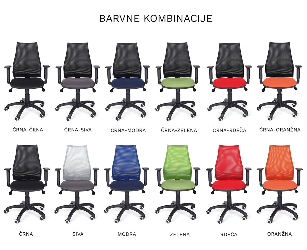 barvne kombinacije pisarniškega stola dynamic classic