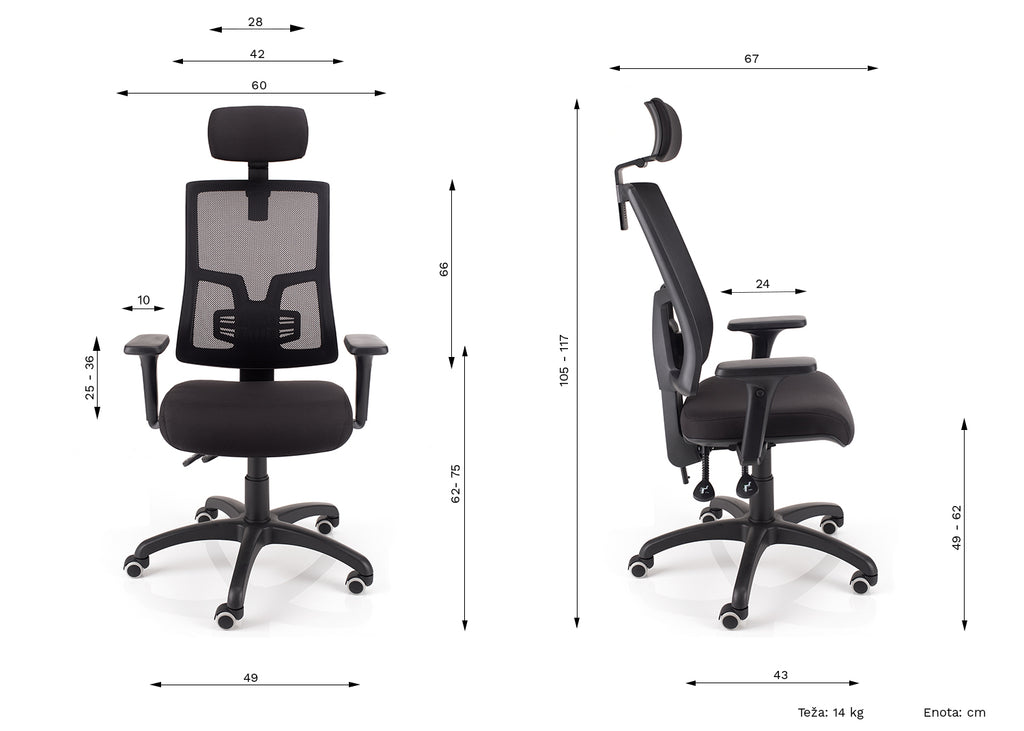 dimenzije stolice orion