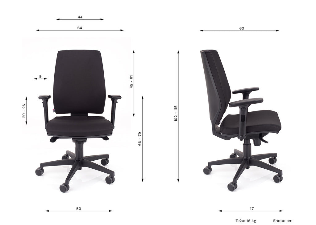 sigma uredske stolice dimenzije