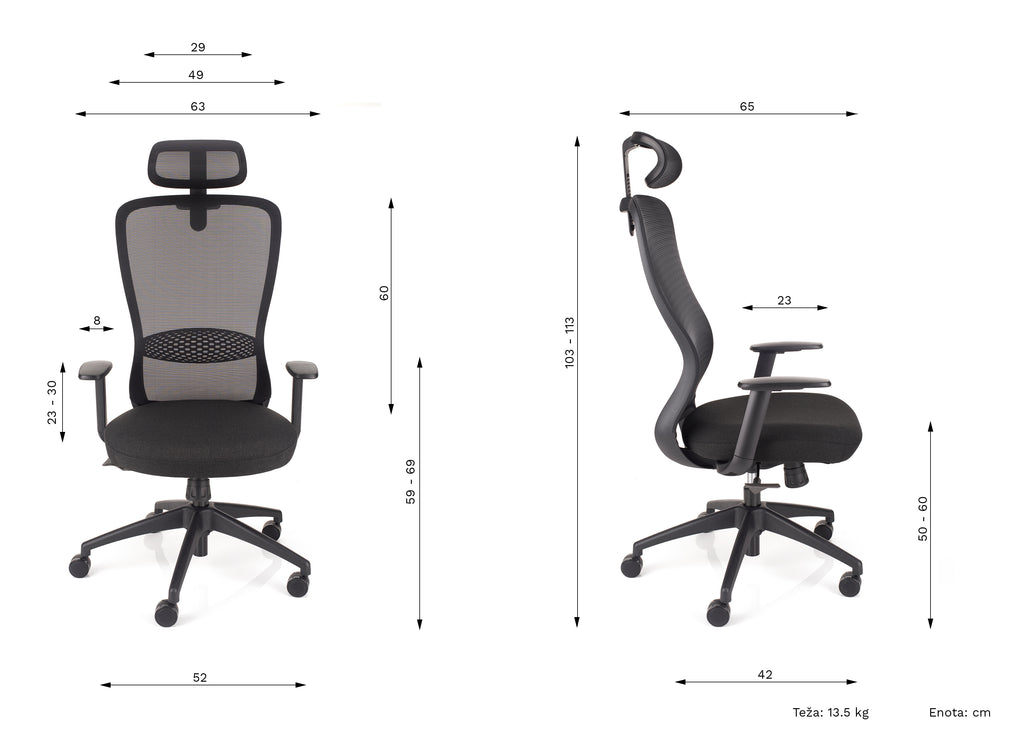 dimenzije stola bx