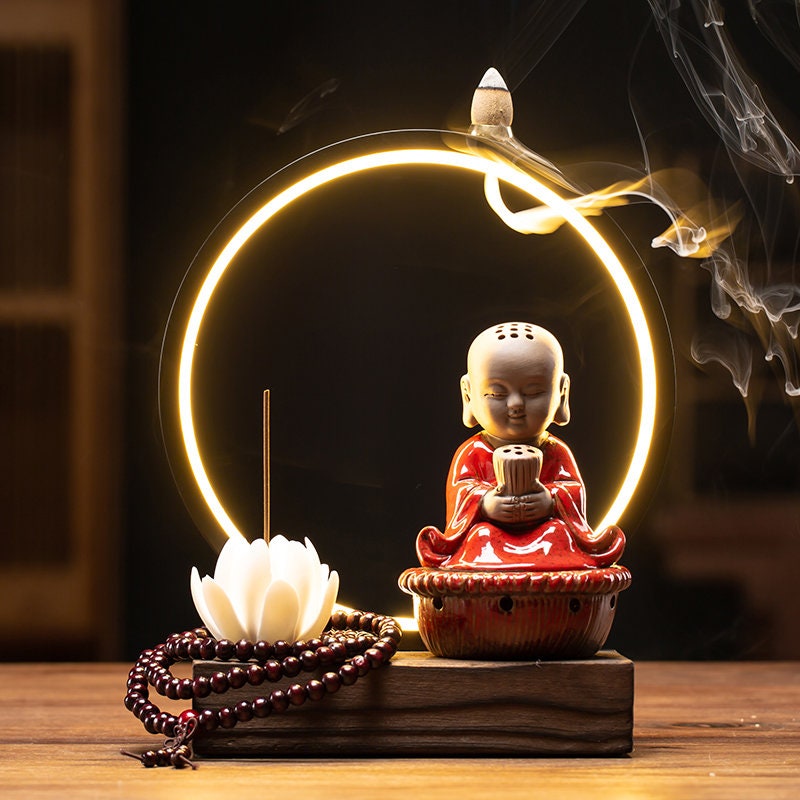 Zen minimalist glass incense holder - Asoka Yoga