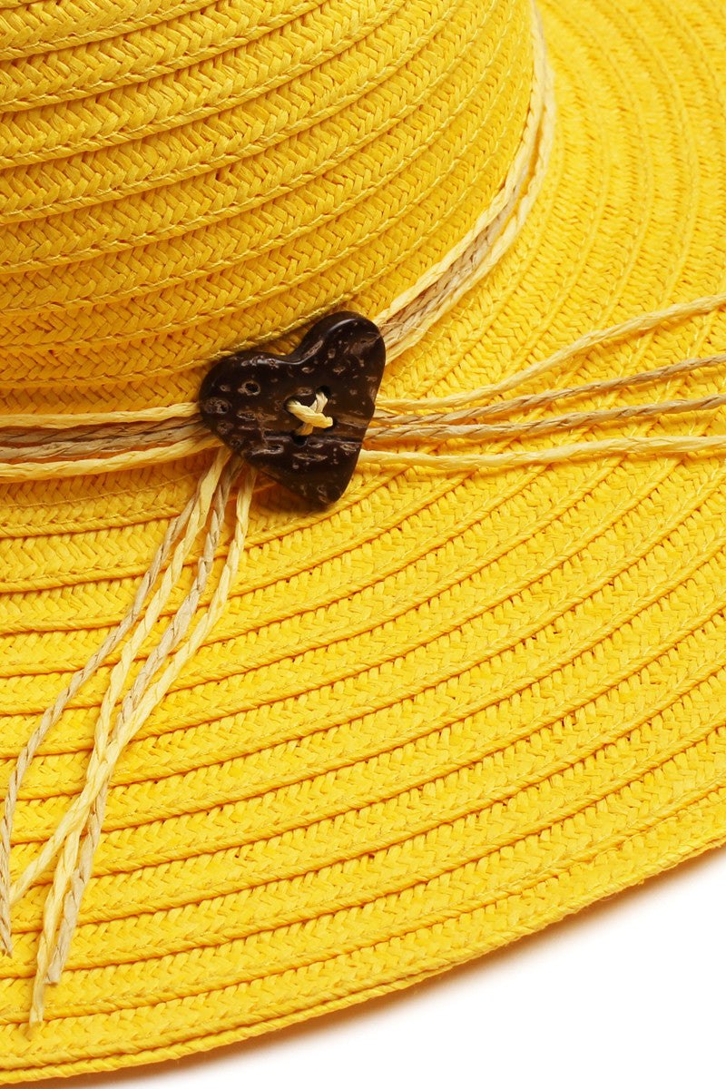 Heart Button Floppy Hat