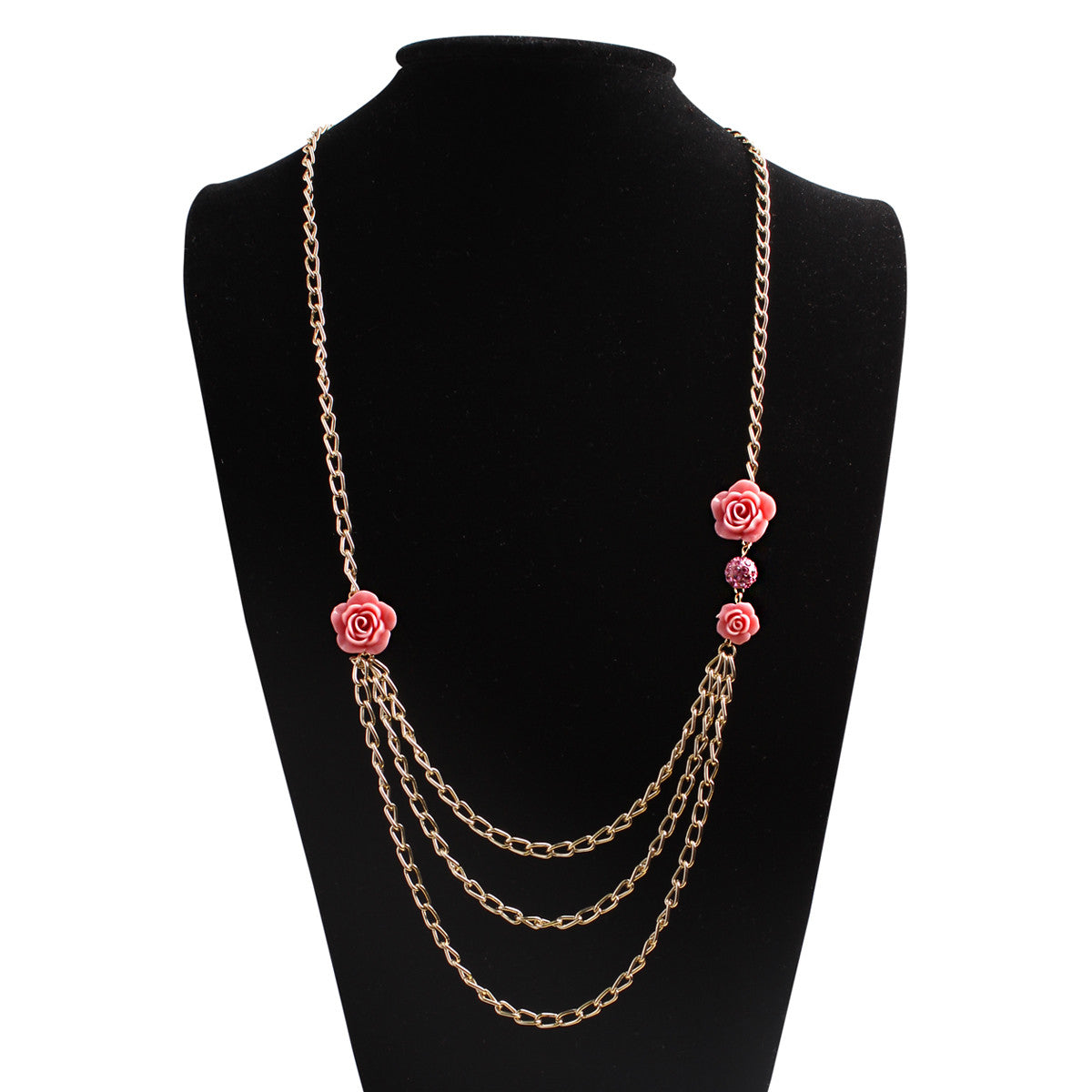 Pastel Rose Layer Necklace