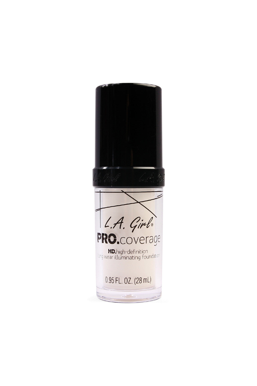 L.A. Girl Pro Coverage Liquid Foundation, GLM641- WHITE, 0.95 Fl