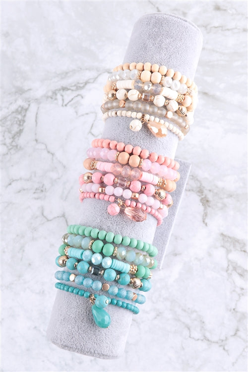 Bohemian Beads Bracelets Multilayer Stretch Stack Boho Jewelry for