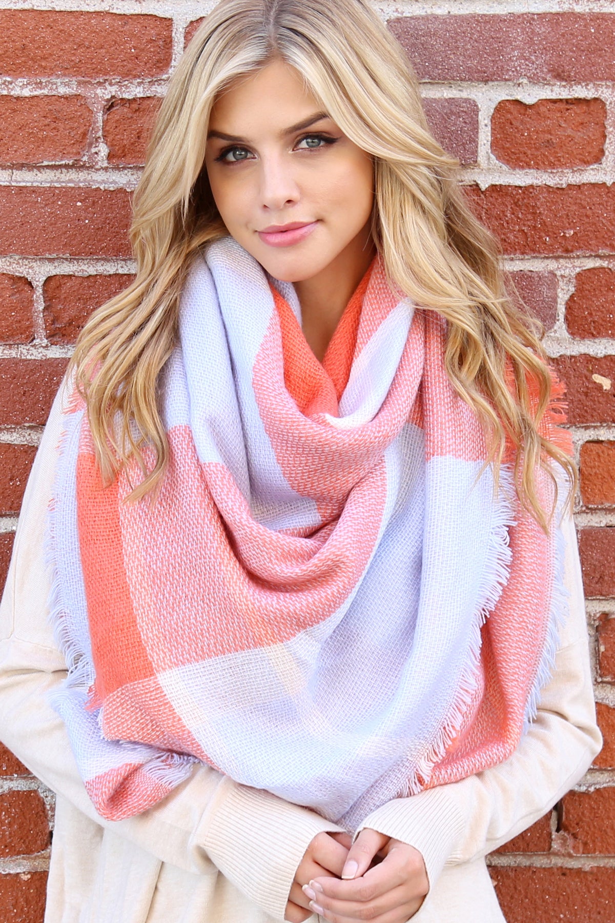 Scarf pink striped navy, Scarves