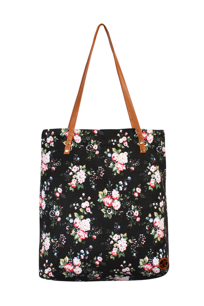 floral print tote bag