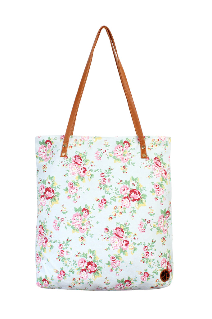 floral print tote bag