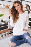 Long Sleeve French Terry Top With Kangaroo Pocket