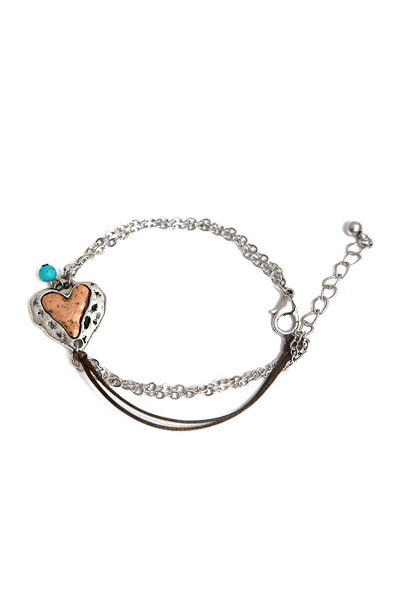 Heart Multi Chain Bracelet