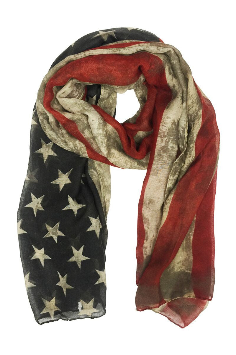 Vintage American Flag Oblong Scarf – Riah Fashion