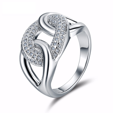 circle of love silver ring for women