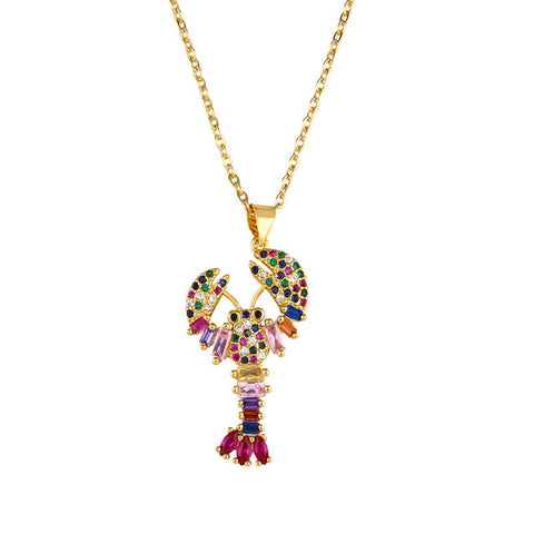 Colorful Crystal Charm necklace