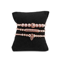 True Love Couple Bracelets- Howlite Beads Bracelet Set- Black Beaded Bracelet