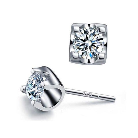 stud earrings for women in sterling silver