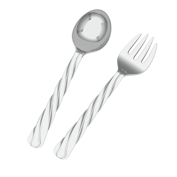 Twisted Head Baby Spoon Set - Looped Handle Spoon Fork Duo – TheToddly