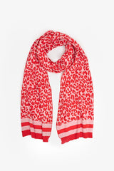 leopard scarf red 