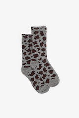 animal sock grey