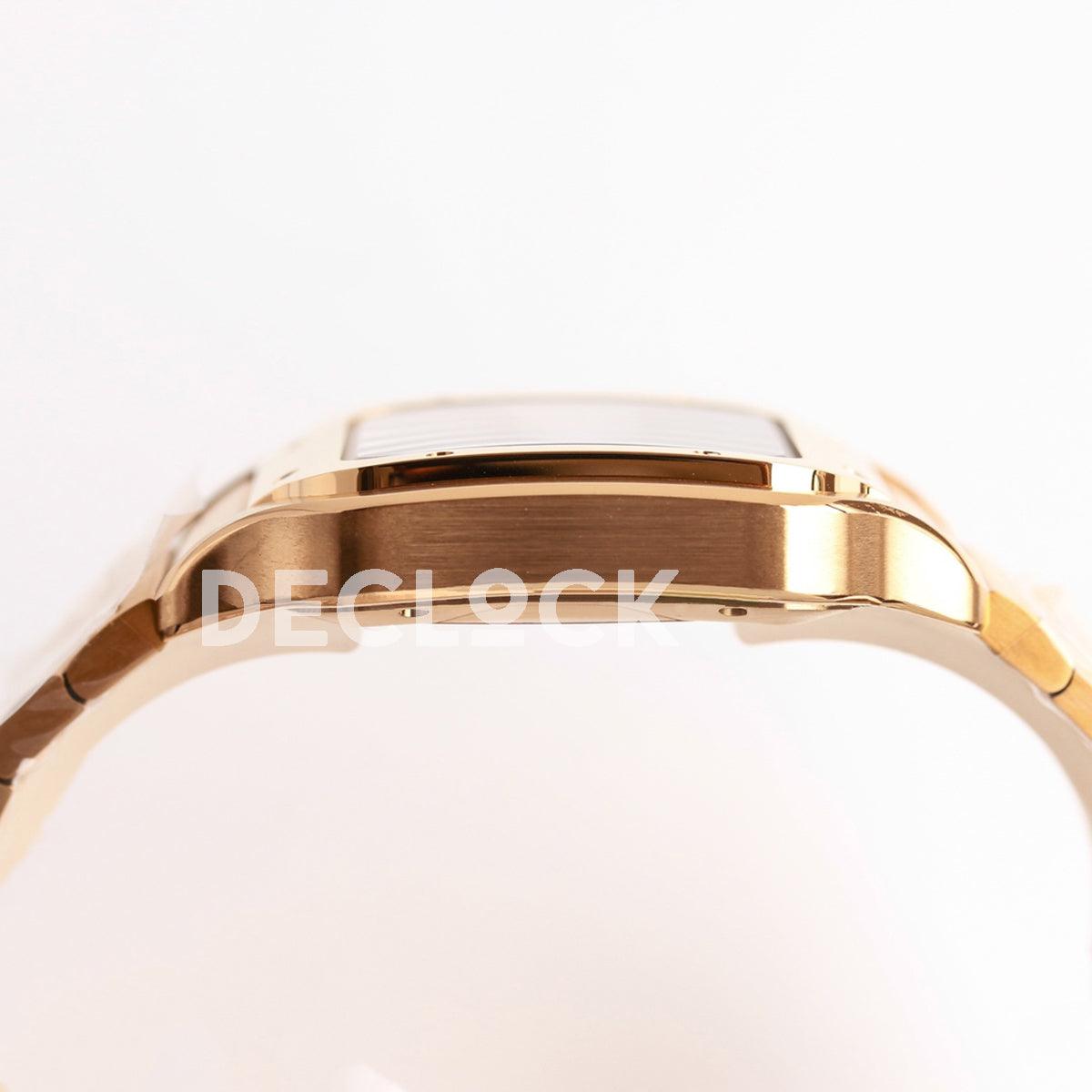 Replica Cartier Santos de Cartier 40mm White Dial in Rose Gold – DECLOCK